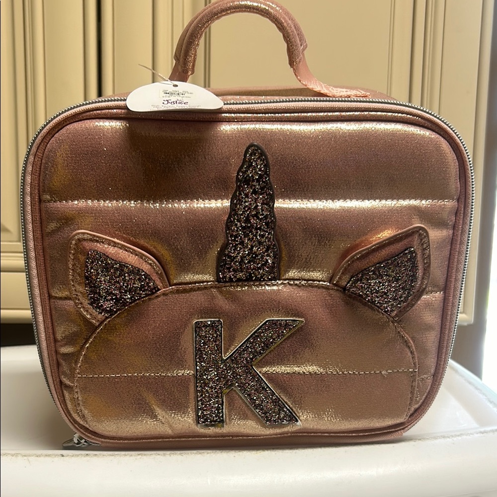 Kids Unicorn Lunch Bag - Rose Gold